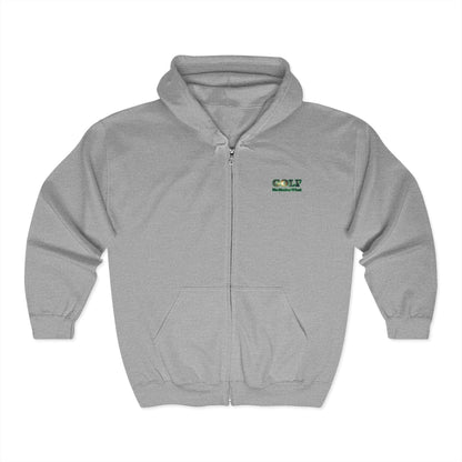 [raining] Unisex Full Zip Golf Hoodie