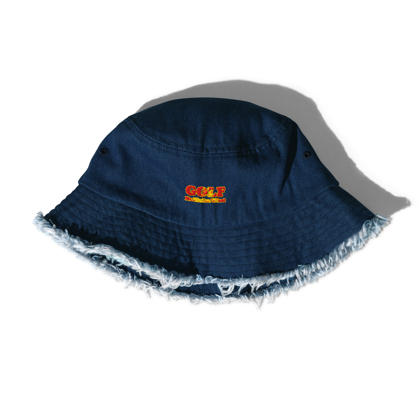 [fire shot] Distressed denim bucket hat