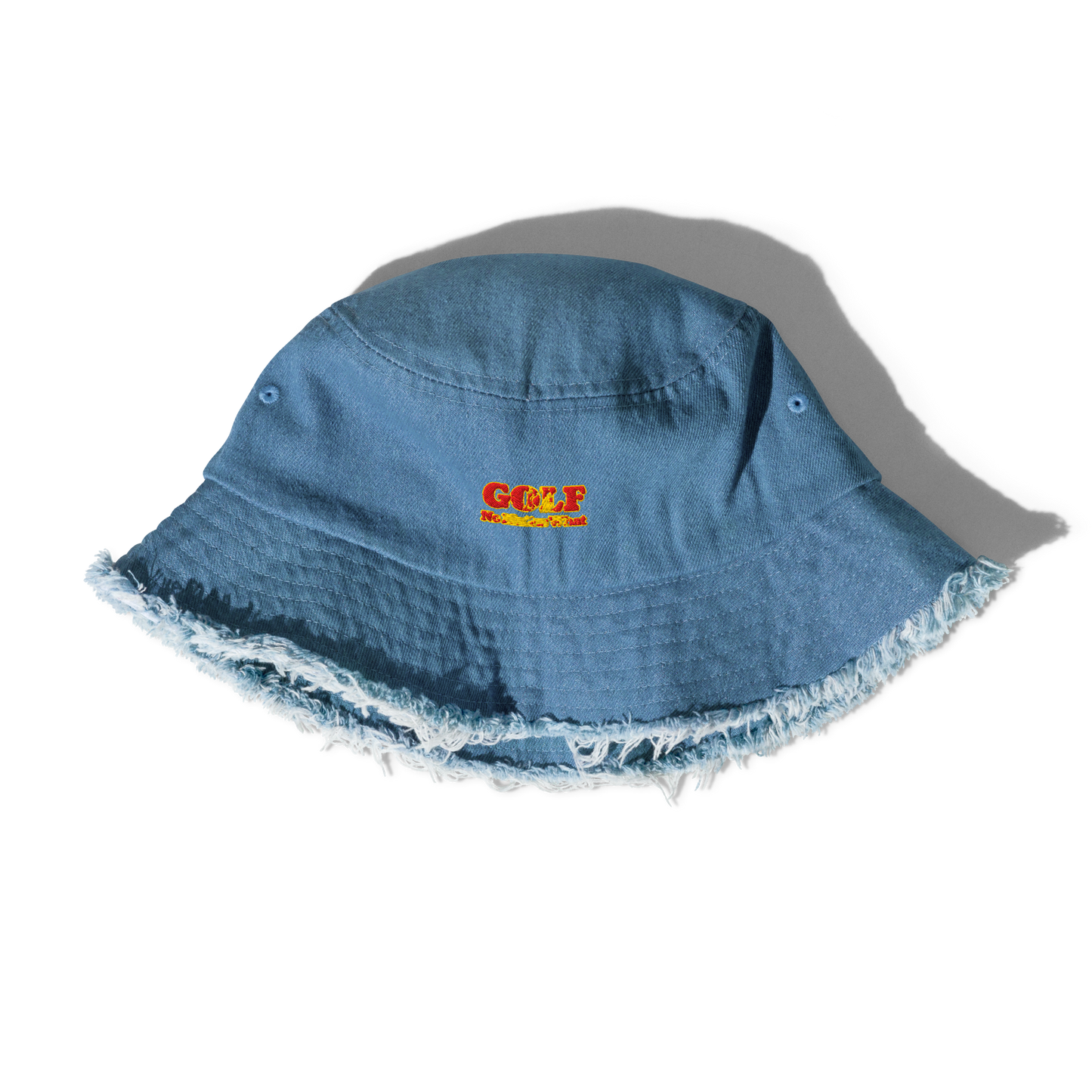 [fire shot] Distressed denim bucket hat