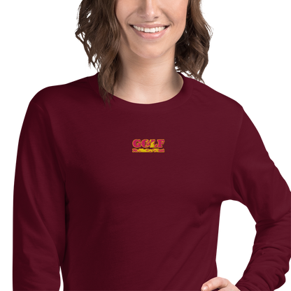 [fire shot] Unisex Long Sleeve Golf Tee